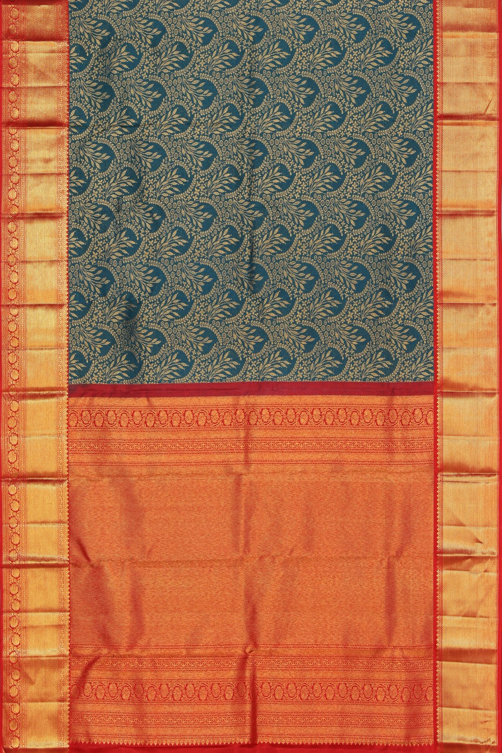 Image of Kanchipattu Silk Blue Saree